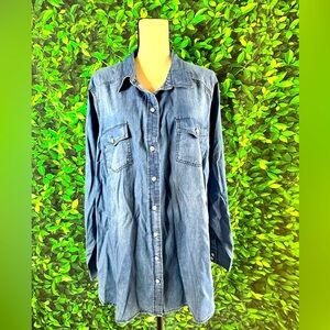 Torrid Denim Button Down Shirt